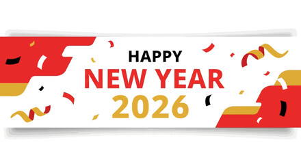 Celebrate 2026 New Year with stylish confetti and festive modern design perfect for event invitations, social media posts, and holiday marketing campaigns