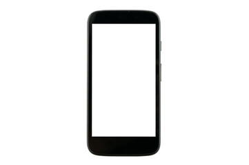 smart phone with blank screen isolated on white background