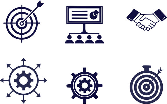 Teamwork & Collaboration Solid Icon Set