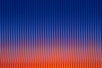 Vertical blue and orange striped pattern with a smooth color transition