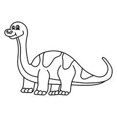brontosaurus dinosaur animal outline style