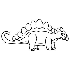 stegosaurus dinosaur animal outline style