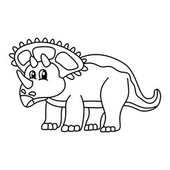 triceratops dinosaur animal outline style