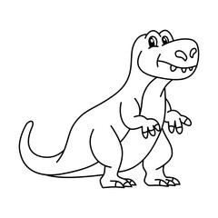 trex dinosaur animal outline style