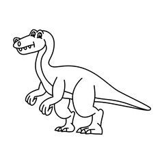raptor dinosaur animal outline style