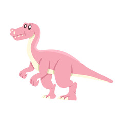 raptor dinosaur animal flat style