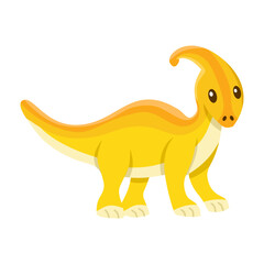 parasaurolophus dinosaur animal flat style