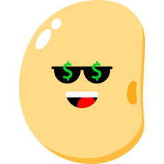 Cute Soybean Cartoon Character