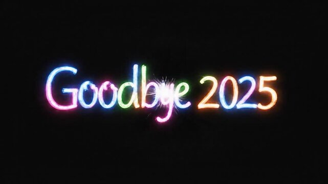 Goodbye 2025 - A Colorful and Festive New Year Celebration.