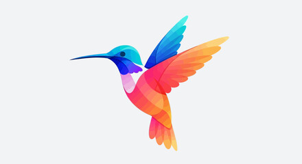 Obraz premium A stylized geometric logo of an aggressive red and grey bull's head on a white background.