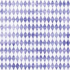 Distressed Blue Rhombus Geometric Seamless Pattern