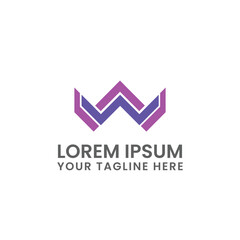 Creative Letter W logo design template 