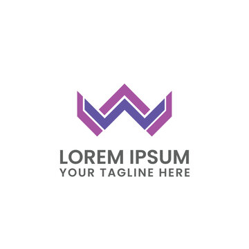 Creative Letter W logo design template 