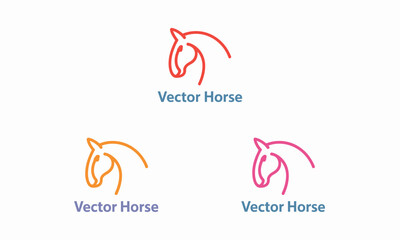 A set of vector horse logos showcasing various outline styles, representing elegance, power, and dynamism, ideal for branding and creative projects.