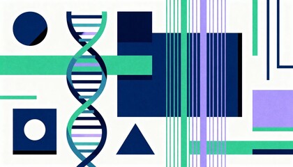 Geometric DNA Helix - Genetic Research & Biotechnology