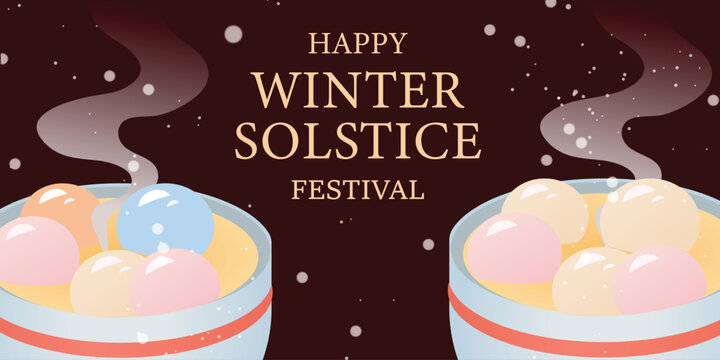 Dongzhi Festival Celebration with Traditional Tangyuan and Tea - Powered by Adobe