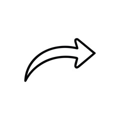 arrow, curved, smooth, rounded, icon, direction, turn, loop, rotate, cycle, flow, motion, move,