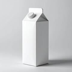 Blank White Milk Carton Packaging Mockup