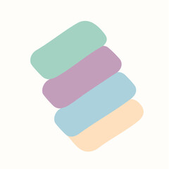 Soft Pastel Rectangles Stacked Abstract Background