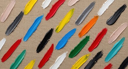Vibrant paint strokes create an abstract multicolored background with artistic expression and