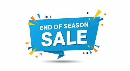 End of Season Sale Banner: A vibrant banner heralding the End of Season Sale promises exciting savings, showcasing eye-catching design, and captivating visual element.