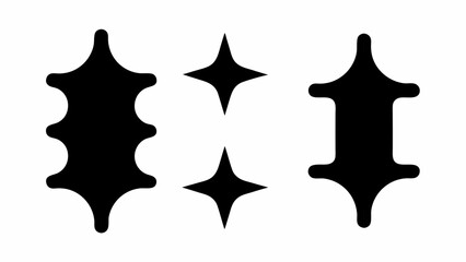 Obraz premium set of black silhouettes of stars