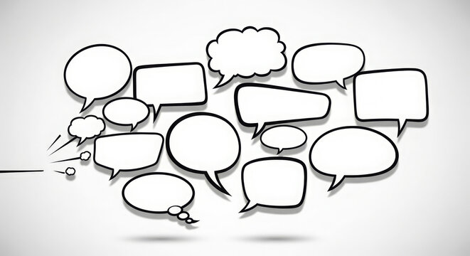 set of speech buble png format for design