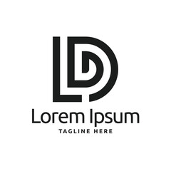 Fototapeta premium Business elegant letter D logo icon design