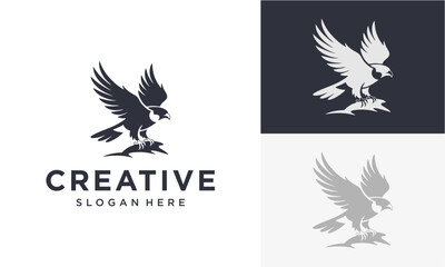 Peregrine falcon vector logo