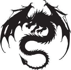 black dragon vector illustration
