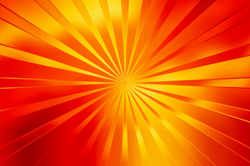 Illustration of vibrant orange and red sunburst background, radiating energy and creating a dynamic visual effect