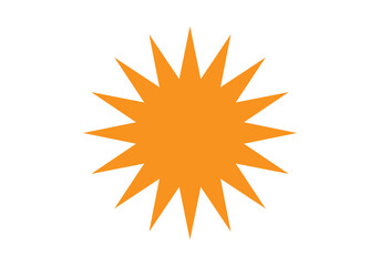 Coral starburst PNG isolated on transparent background