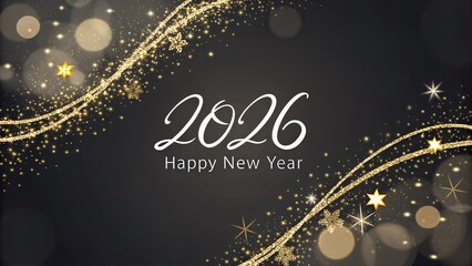 Elegant Happy New Year 2026 Celebration background