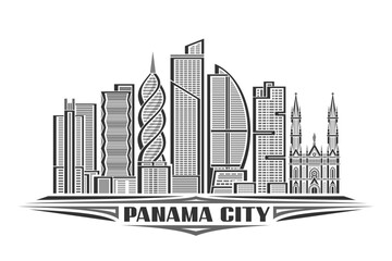 Naklejka premium Vector illustration of Panama City