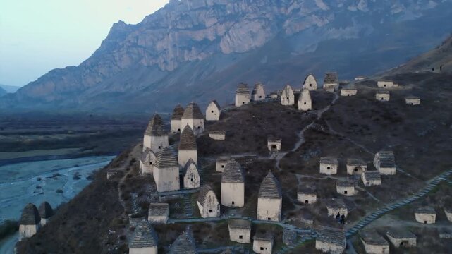 Dargavs city of the dead ancient necropolis in north ossetia. Media