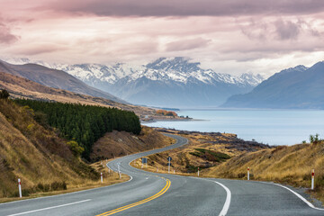 Winding Road Mount Cook Near