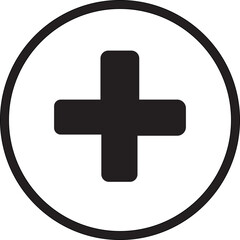 Plus sign icons set in transparent background. Add more sign .Line illustration of plus add button .Add, positive or plus sign line art icon for apps and websites, isolated on transparent background