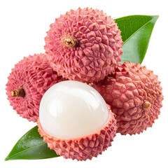 lychee isolated on white or transparent background