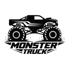 A powerful monster truck, isolated on white background, conquering any terrain, a symbol of strength and adventure, embodying the spirit of offroad exploration