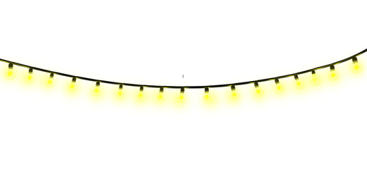 lights cords xmas christmas celebration transparent lamps - 3d rendering