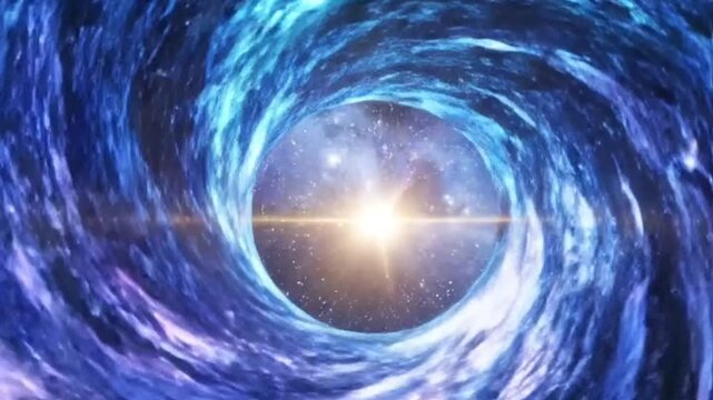 Cosmic portal beckons with intense light
