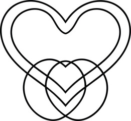 Interlocking Hearts Symbolizing Love Connection and Union of Two Souls