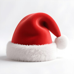 Classic Red Santa Hat with Fluffy White Trim