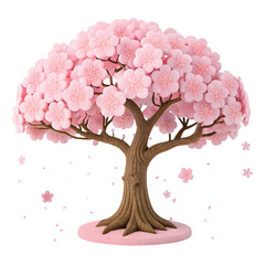 Obraz premium Delicate pink cherry blossom tree in full bloom