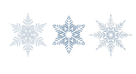Fototapeta premium Elegant snowflake Collection for winter holiday designs, creating a cool, festive vibe with delicate frosty patterns and a sophisticated seasonal touch