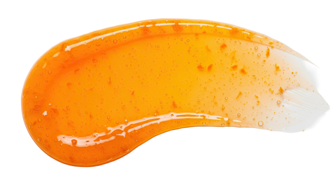 Orange citrus serum smear bright refreshing color on white - Powered by Adobe