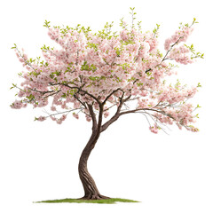 Pink blossom tree isolated on transparent background png