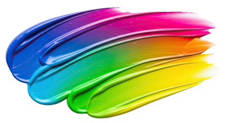 Multi shade glossy smear dynamic shiny effect over white