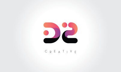 DZ Modern Gradient Abstract Logo – Creative Rounded Lettermark Branding Design