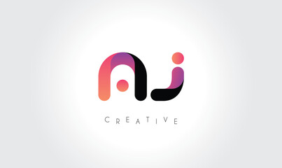 AJ Modern Gradient Abstract Logo – Creative Rounded Lettermark Branding Design